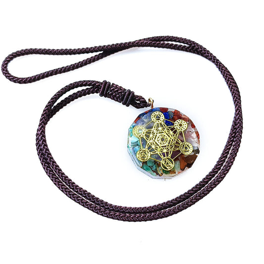 Colgante de Ágata de Cristal Natural Pulido