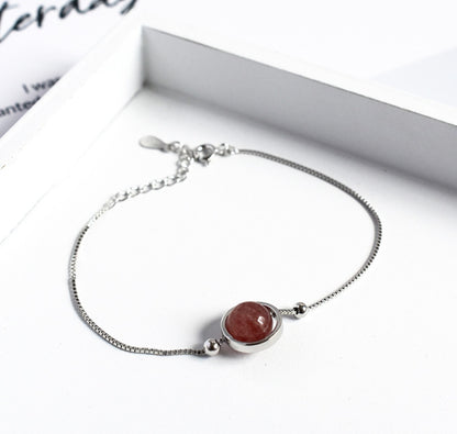 Brazalete de Plata de Ley 925 con Piedras Naturales