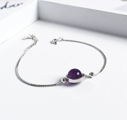 Brazalete de Plata de Ley 925 con Piedras Naturales