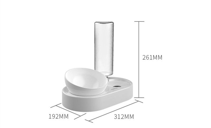 Comedero Doble de Lujo con Dispensador Automático e Inclinación Ajustable