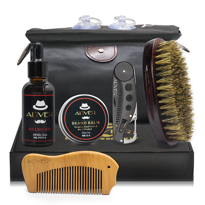 Kit de Lujo para el Cuidado de la Barba de 7 Piezas