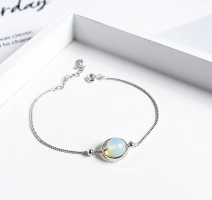 Brazalete de Plata de Ley 925 con Piedras Naturales