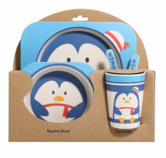 Set de Vajilla Infantil de Bambú