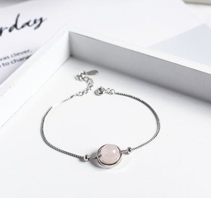 Brazalete de Plata de Ley 925 con Piedras Naturales