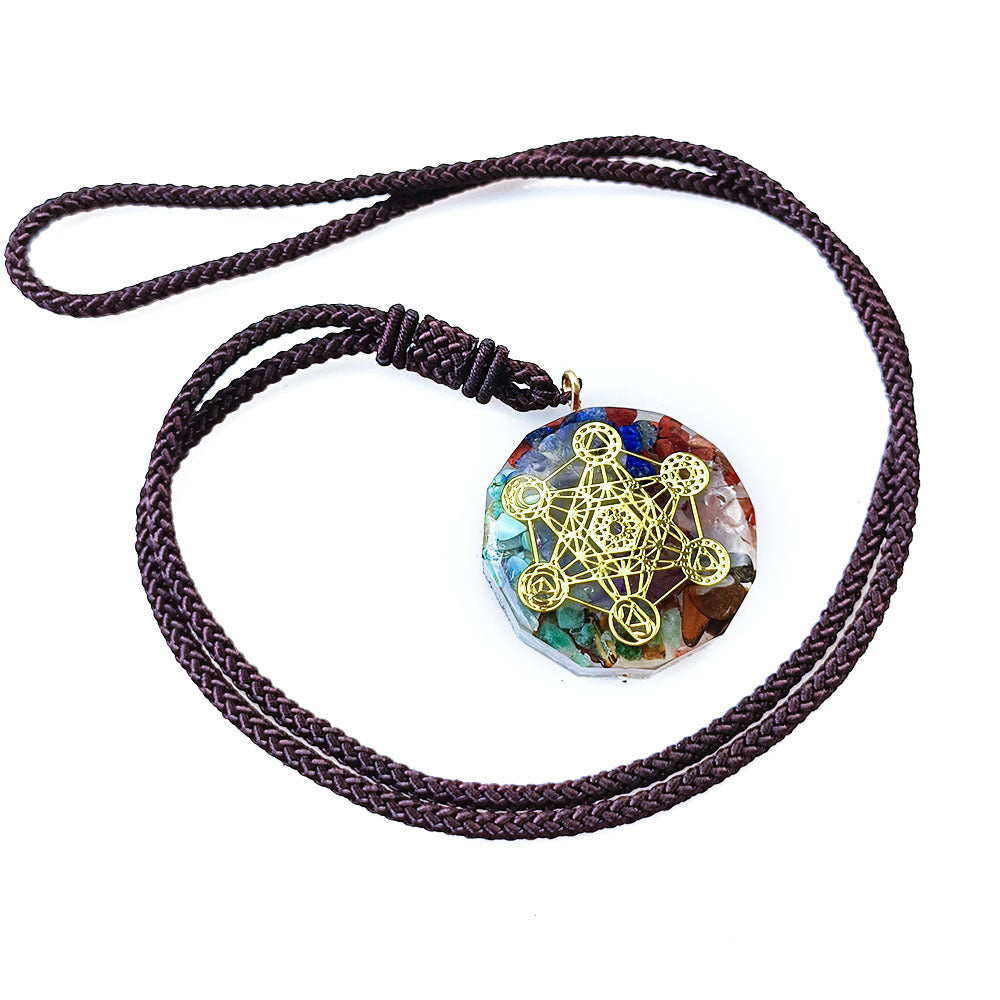 Colgante de Ágata de Cristal Natural Pulido