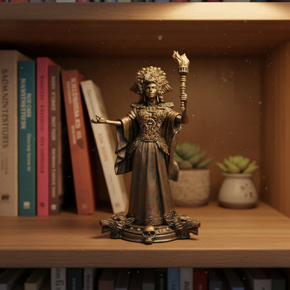 Figura Diosa/Bruja con antorcha