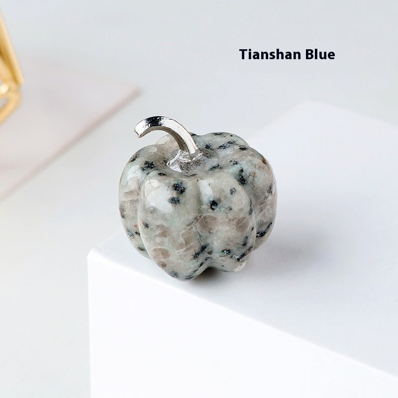 Mini Dijes de Cristal Tallados "Calabaza Mágica"