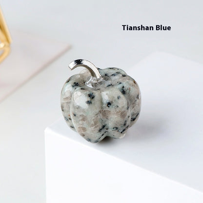 Mini Dijes de Cristal Tallados "Calabaza Mágica"
