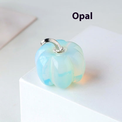 Mini Dijes de Cristal Tallados "Calabaza Mágica"