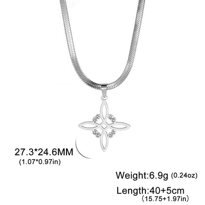 Cut Hollow Witch Knot S-shaped Pendant Snake Bones Chain