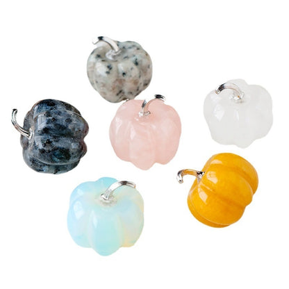 Mini Dijes de Cristal Tallados "Calabaza Mágica"