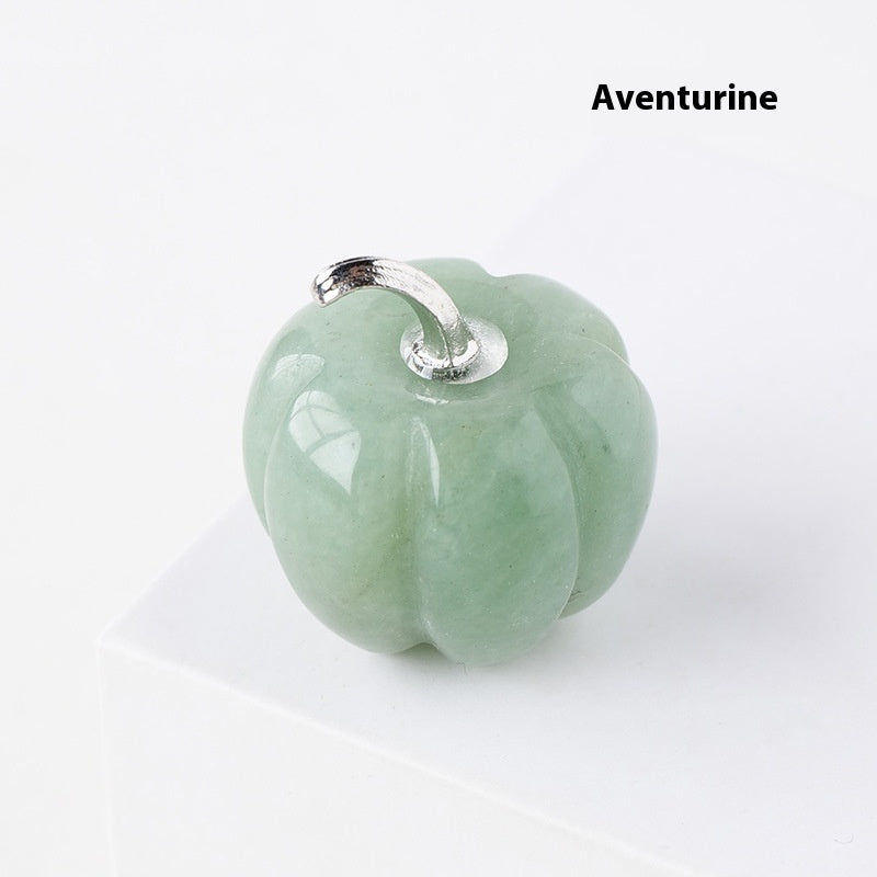 Mini Dijes de Cristal Tallados "Calabaza Mágica"